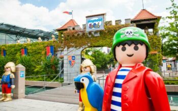 Der Eingang des Playmobil FunParks in Zirndorf.