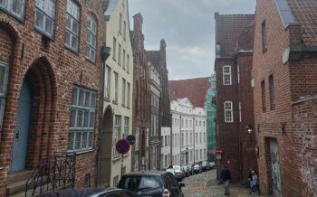 Giebelhäuser in der historischen Altstadt von Lübeck