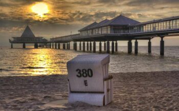 Das Ostseebads Heringsdorf auf Usedom bei der Ostsee