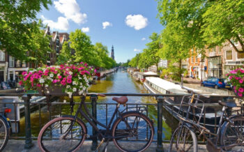 Amsterdamer Prinsengracht im Sommer