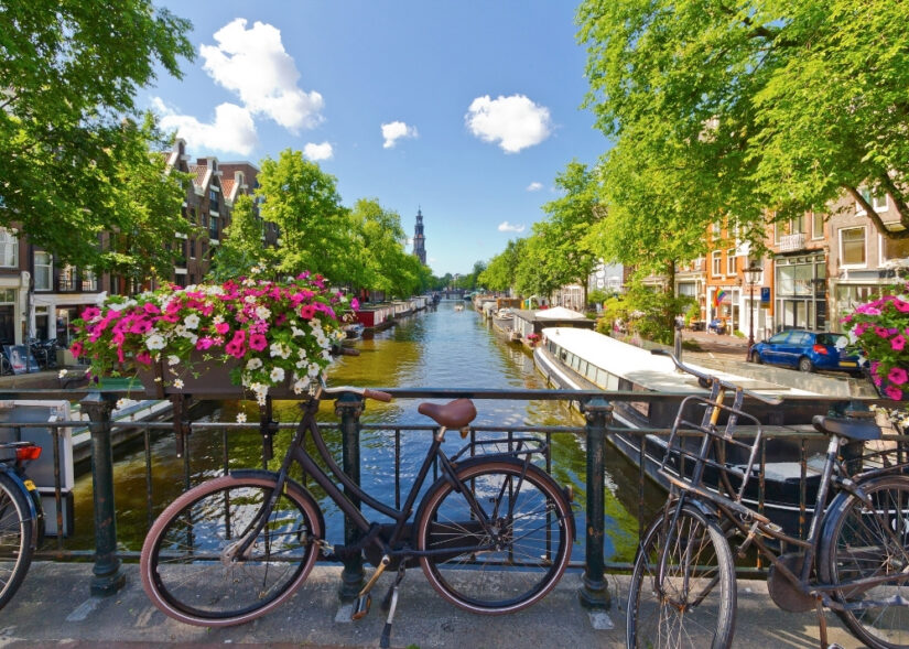 Amsterdamer Prinsengracht im Sommer
