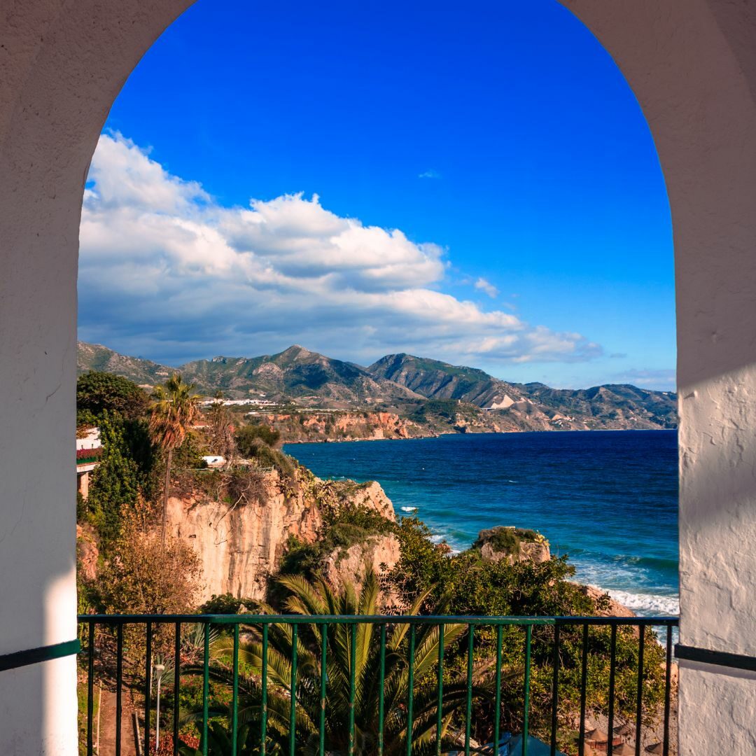 Ausblick auf die Küste, Malaga in Spanien