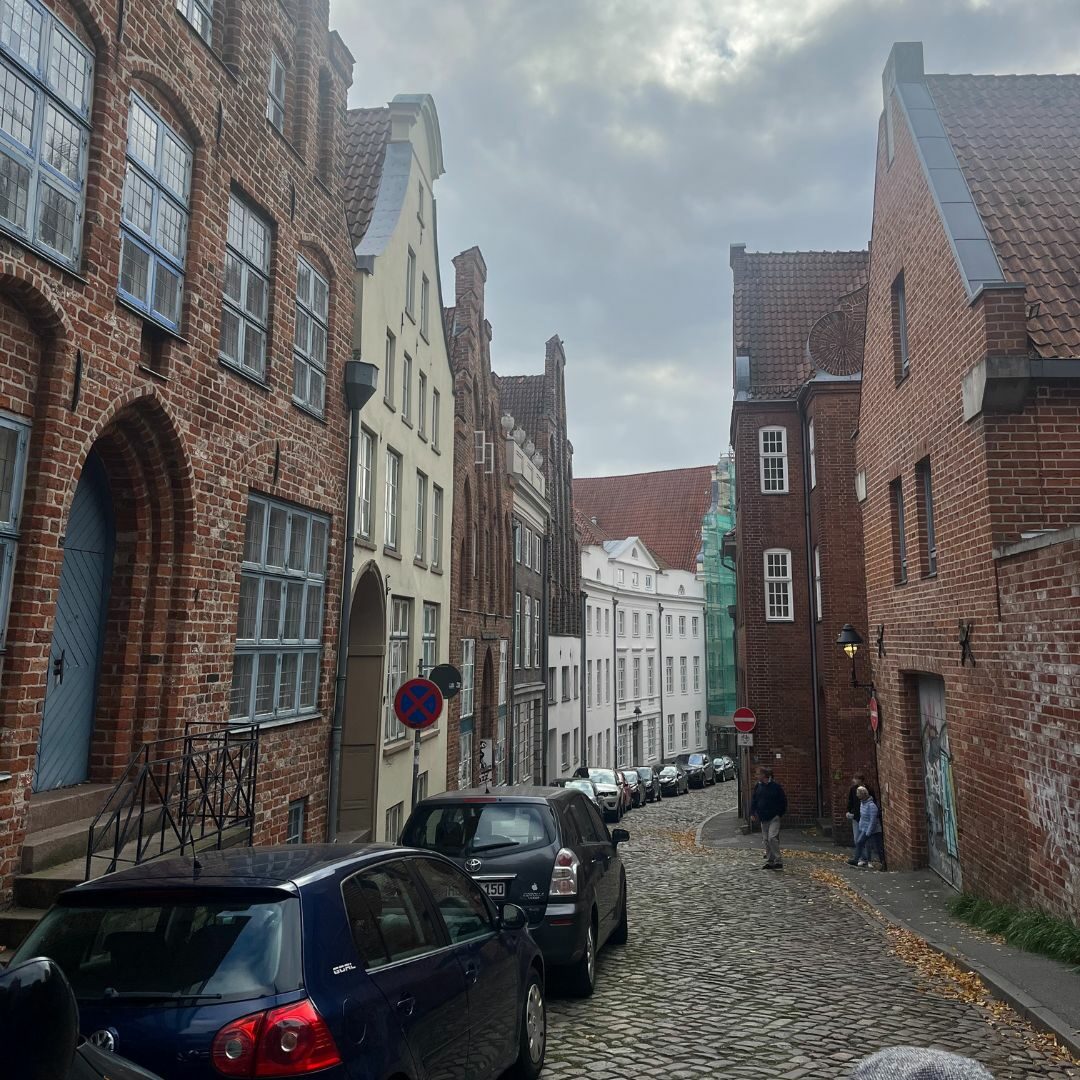 Giebelhäuser in der historischen Altstadt von Lübeck