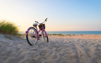 Fahrrad am Strand von Usedom