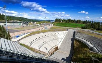 Holmenkollen-Sprungschanze in Oslo, Norwegen
