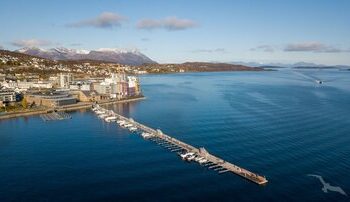 Luftansicht von Harstad in Norwegen