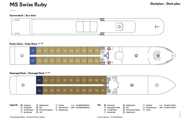 Decksplan MS Swiss Ruby