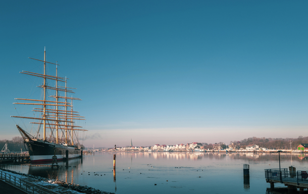 das alte Segelschiff Passat im Hafen von Travemünde