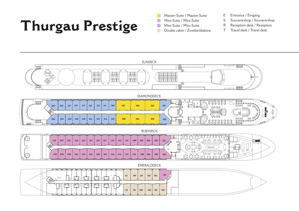 Deckplan MS THURGAU PRESTIGE