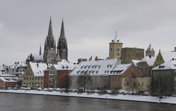 Winterliche Stadtansicht Regensburg