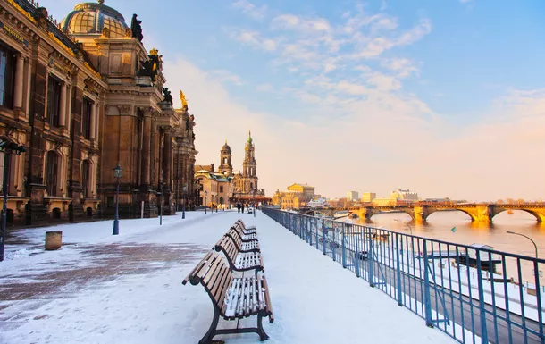 Winter in Dresden, Deutschland