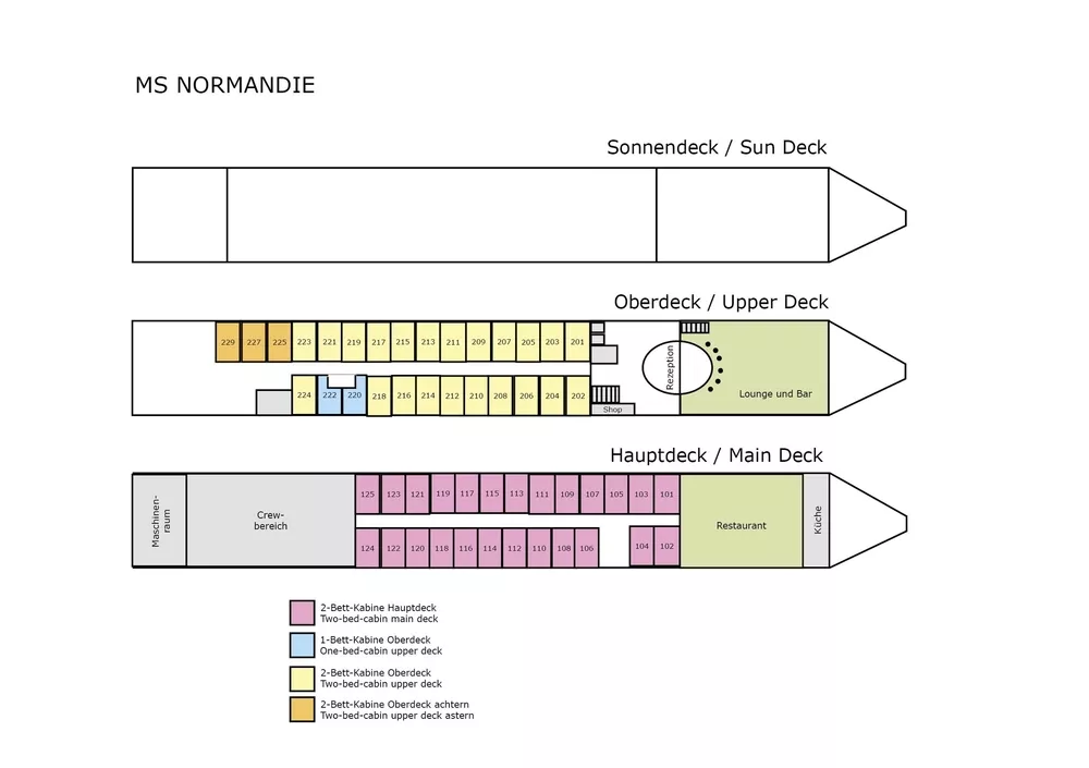 Deckplan MS Normandie