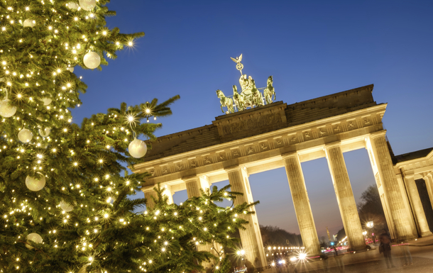 Brandenburger Tor und Weihnachtsbaum