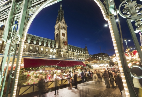 Hamburger Rathaus Weihnachtsmarkt
