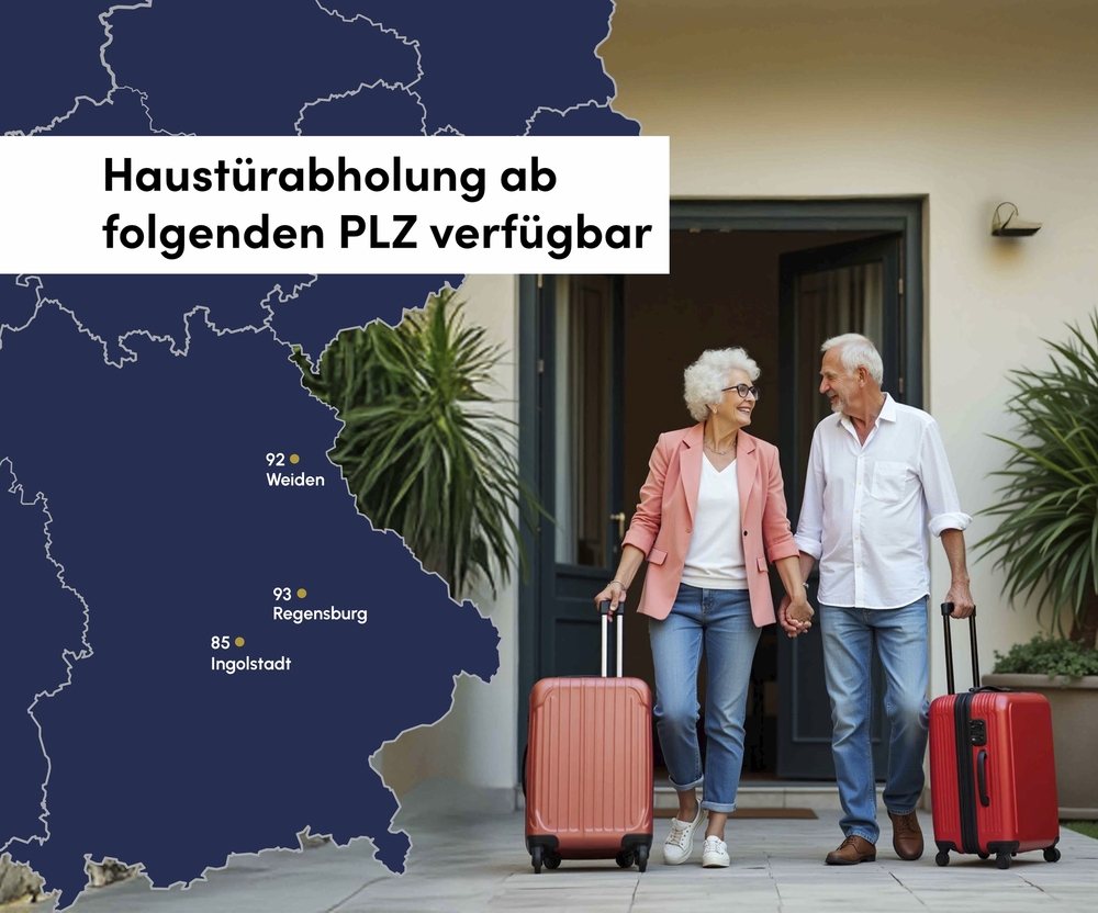 Karte der verfügbaren Haustürabholungen