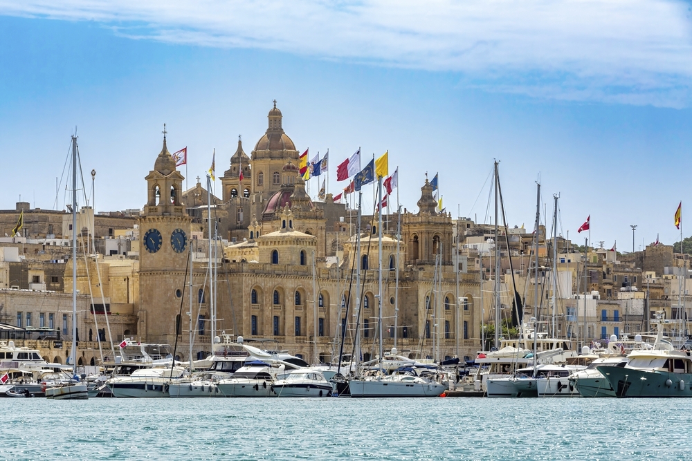 Mittelalterliches Malta: Die Skyline von Birgu und Vittoriosa, Malta