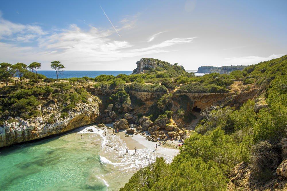 Landschaft mit Felsen auf Mallorca
