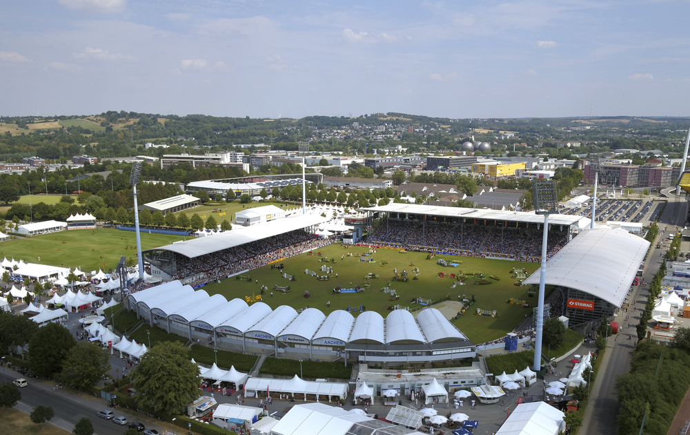 Gelände des Reitturniers CHIO in Aachen