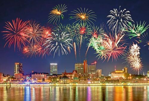 Feuerwerk in Hamburg