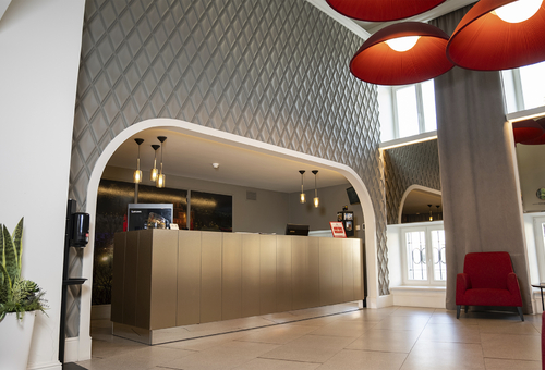 Rezeption des Hotel Vilnia