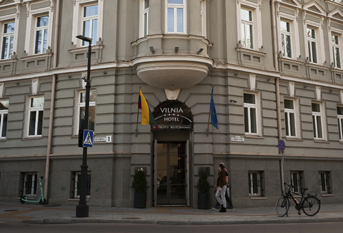 Außenansicht des Hotel Vilnia