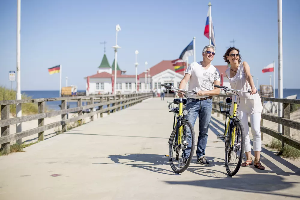 Freundinnen Radtour Usedom