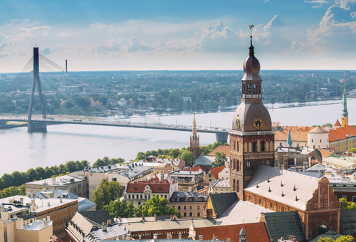 Luftansicht von Riga