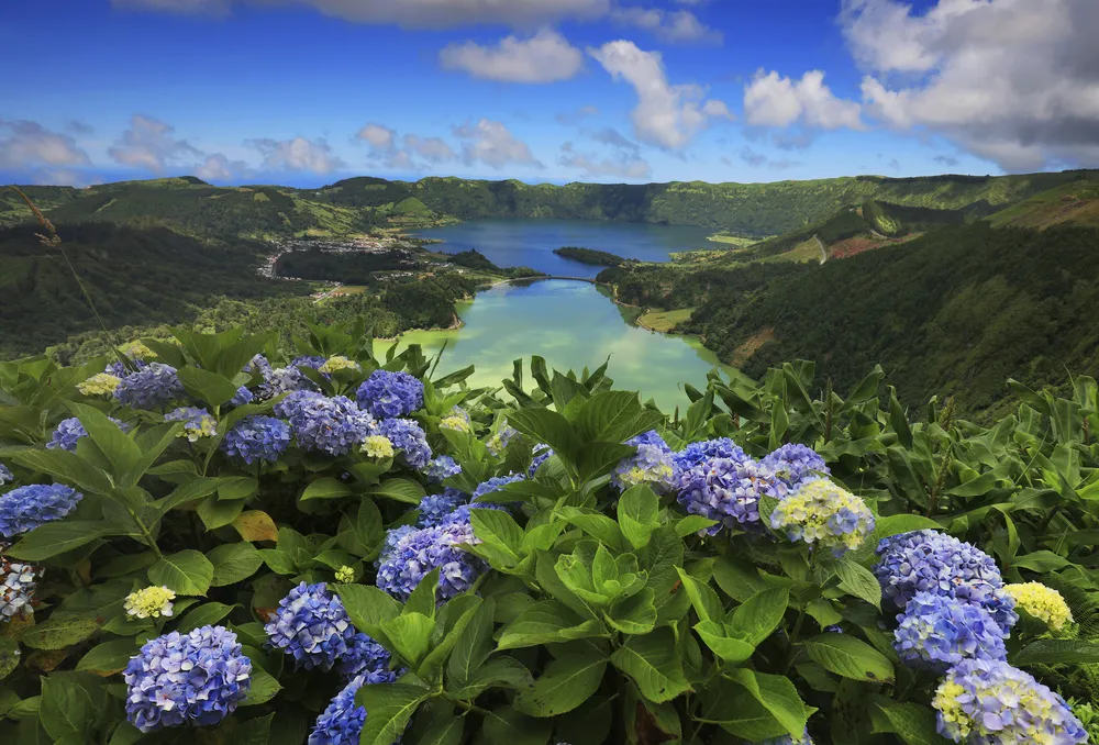 Landschaft von Sete Cidades, Sao Miguel Island, Azoren
