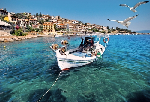 Fischerboot in Pyrgadikia