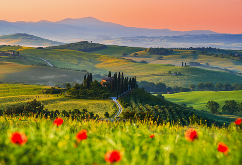 Val d'Orcia in der Toskana