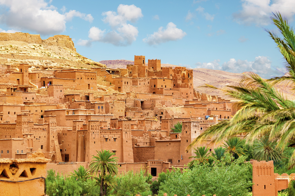 Lehmarchitektur der Kasbah Ait-Ben-Haddou in Marokko