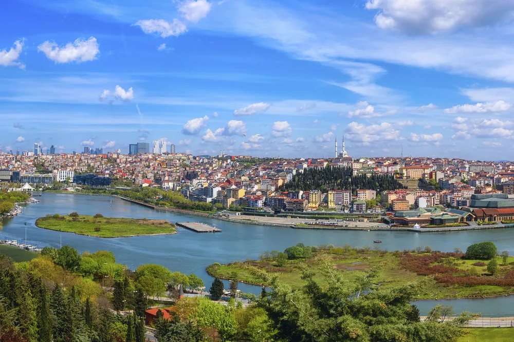 Panoramablick auf das Goldene Horn und Eyüp