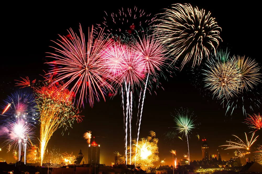 Feuerwerk über Leipzig