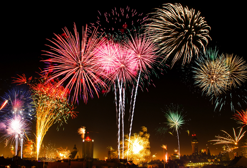 Feuerwerk über Leipzig