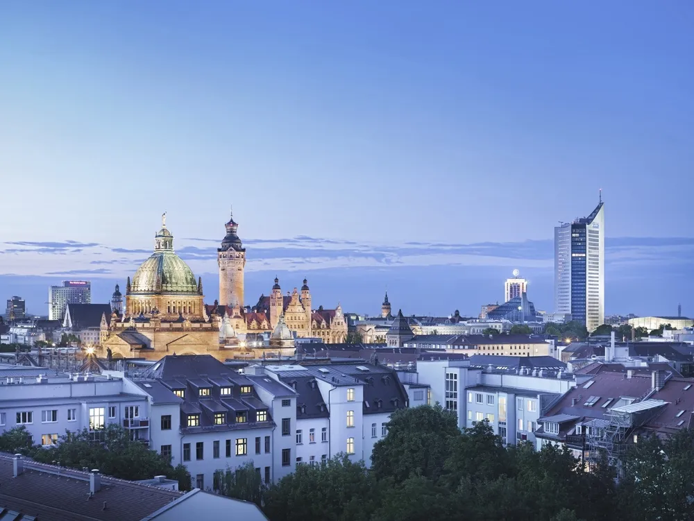 Abendstimmung - Skyline von Leipzig