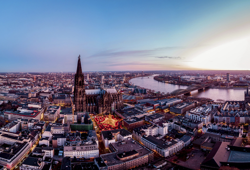 Weihnachtsmarkt Köln Luftansicht