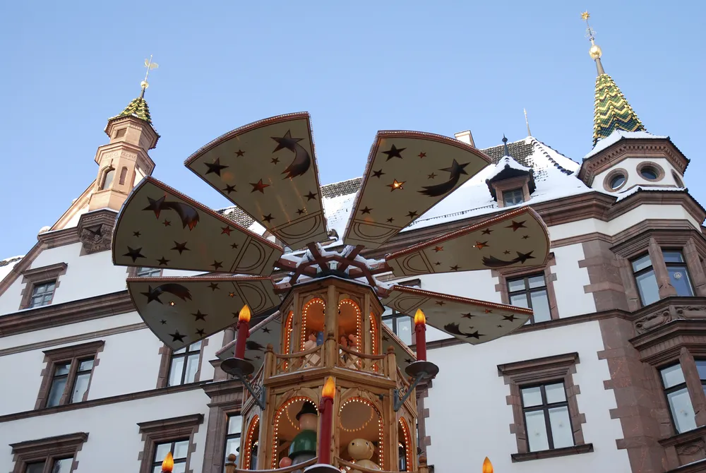 Weihnachtsmarkt in Leipzig, Deutschland