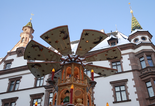 Weihnachtsmarkt in Leipzig, Deutschland